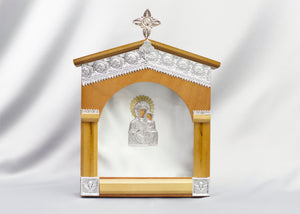 Wood Church Style Stefanothiki | Silver Filigree