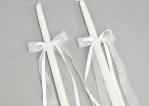 Catia Baptism Candles | White | 17" & 21"