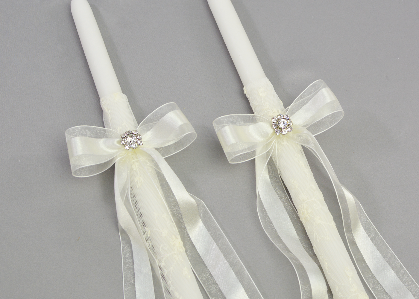 Life's Fairytale Wedding Crowns and Candles | Soft White