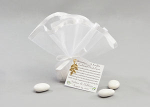 Wedding Favors with Tulle and Satin Ribbon- Greek Boubounieres Koufeta -  Italian Bomboniera Confetti - Jordan Almond Dragée Engagement Party Gift