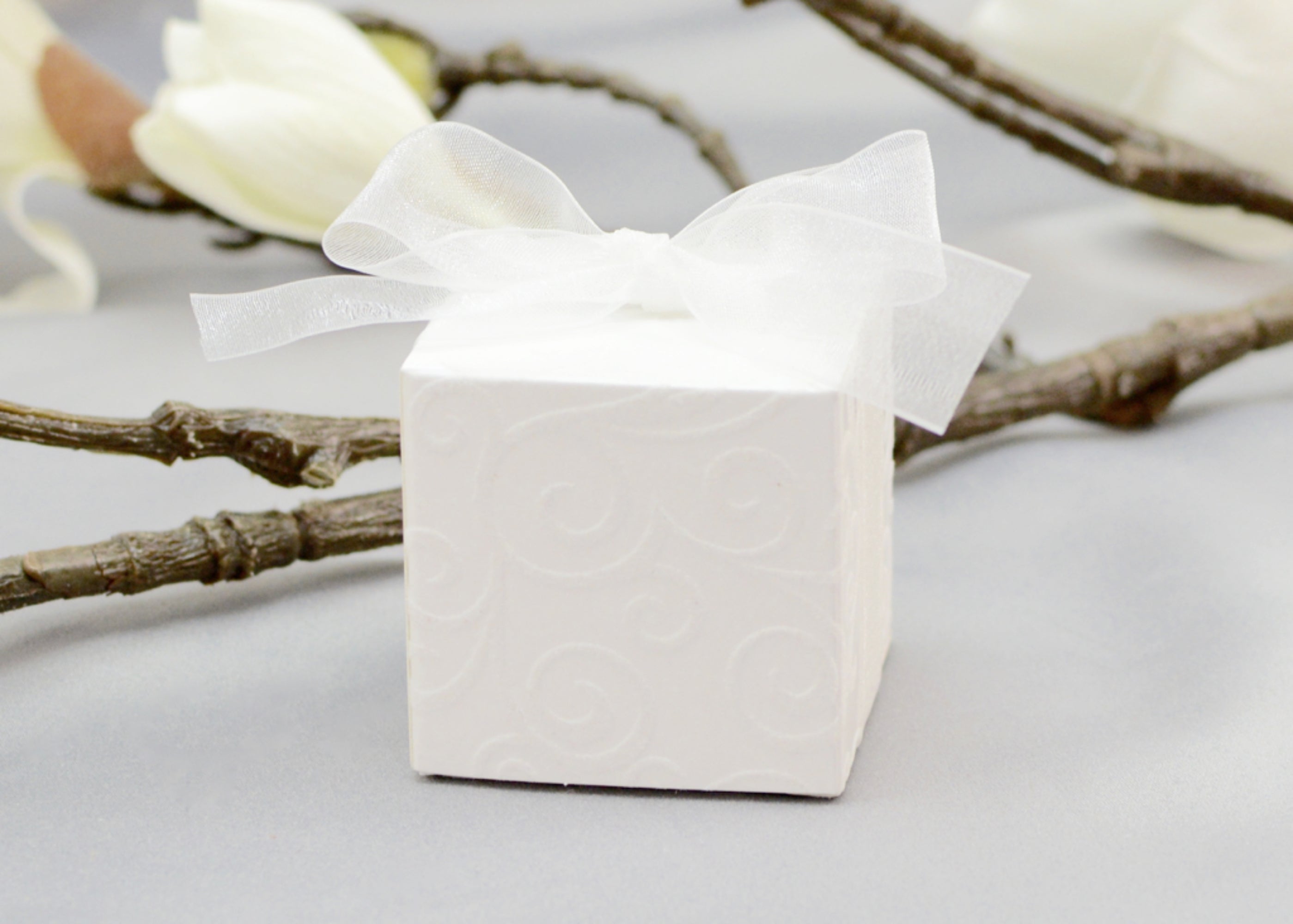 35 Cream and Gold Wedding Candy Boxes Personalized Wedding Favor Boxes With  Ribbon Small Thank You Gift Boxes for Wedding Guests 
